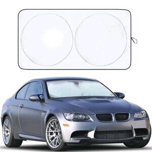 Car Windshield Sun Shade 64" x 32" With Storage Pouch